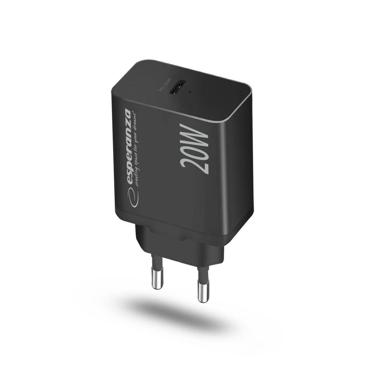 Cargador de Pared Esperanza EZC104K Negro