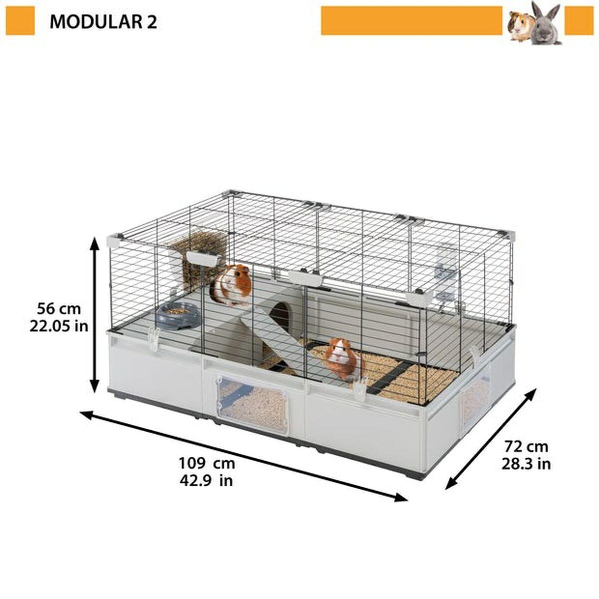 Jaula Ferplast Metal Plástico reciclado 109 x 72 x 56 cm