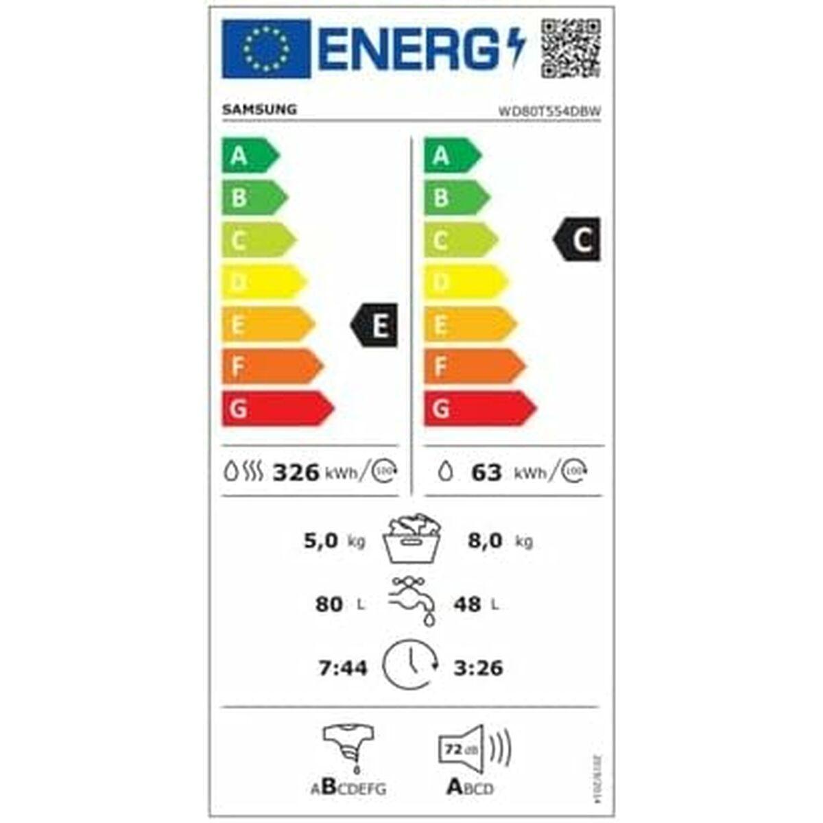 Lavadora - Secadora Samsung WD80T554DBW/S3 8kg / 5kg 1400 rpm (Reacondicionado C)