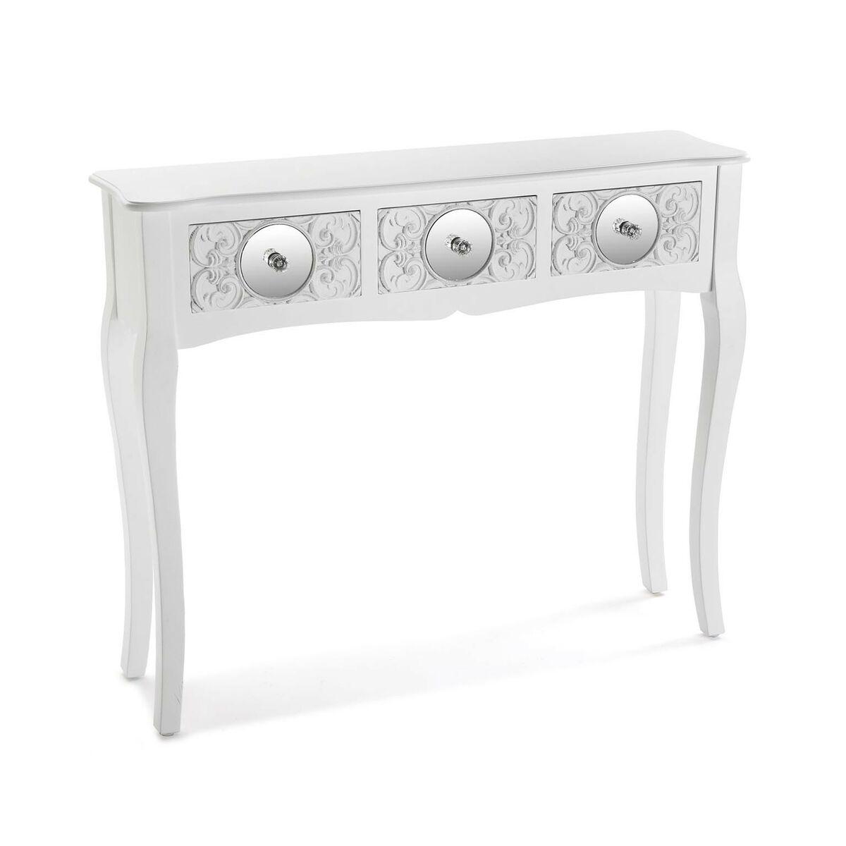 Recibidor con 3 Cajones Versa Indra         Blanco 25 x 80 x 95 cm