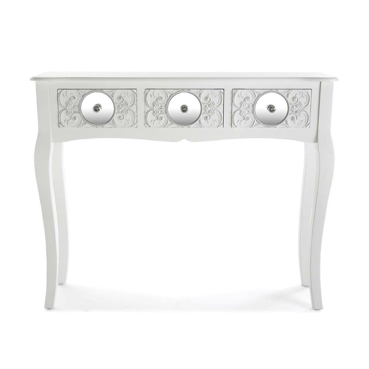 Recibidor con 3 Cajones Versa Indra         Blanco 25 x 80 x 95 cm