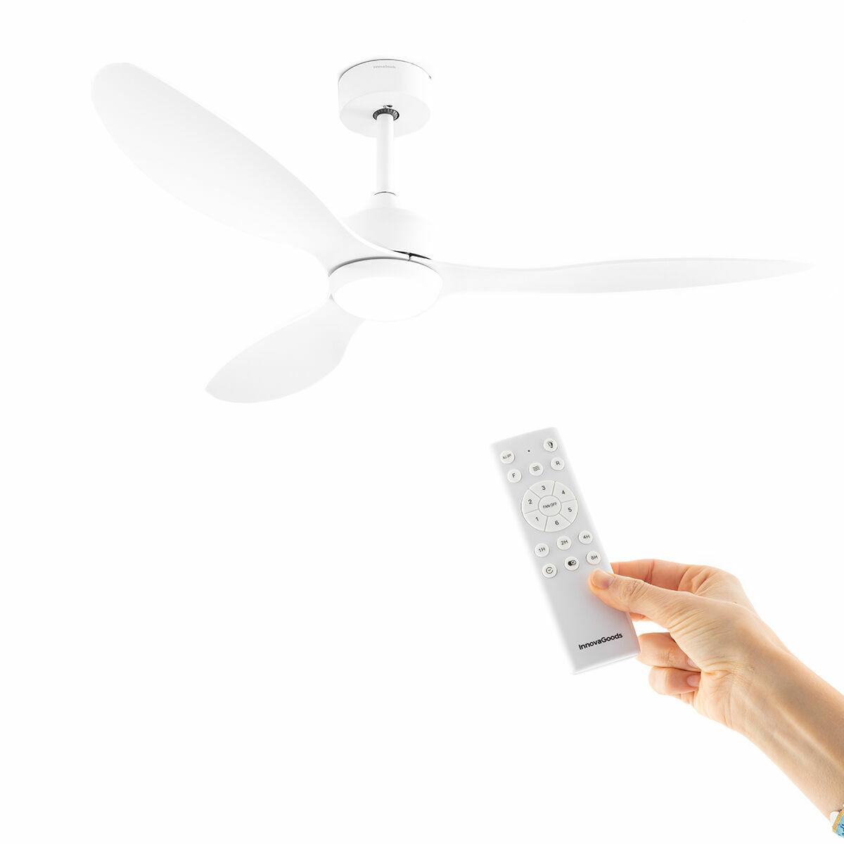 Ventilador de Techo con Luz Flaled InnovaGoods Blanco 36 W 52