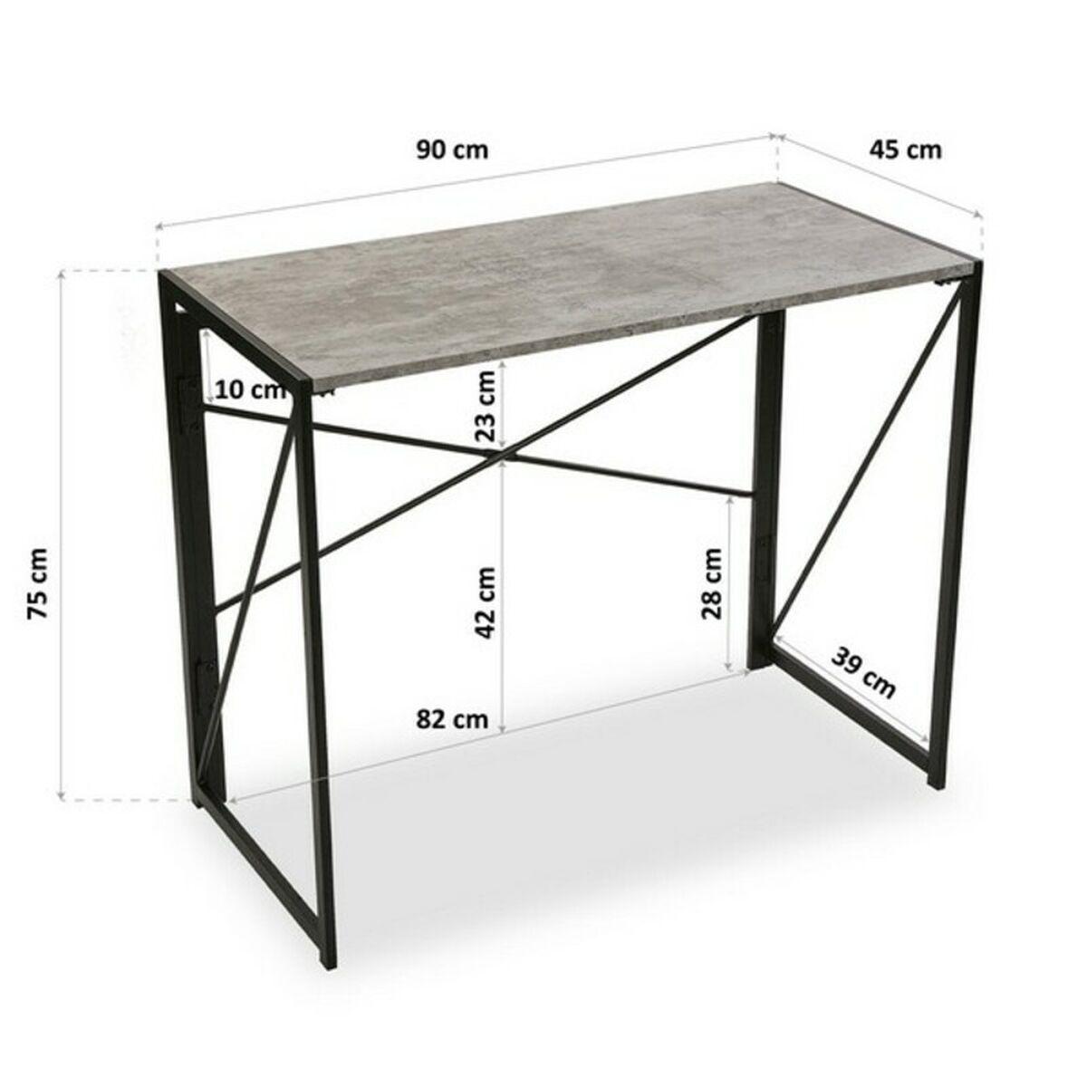 Escritorio Versa Jack         Gris Madera Metal 45 x 74 x 90 cm