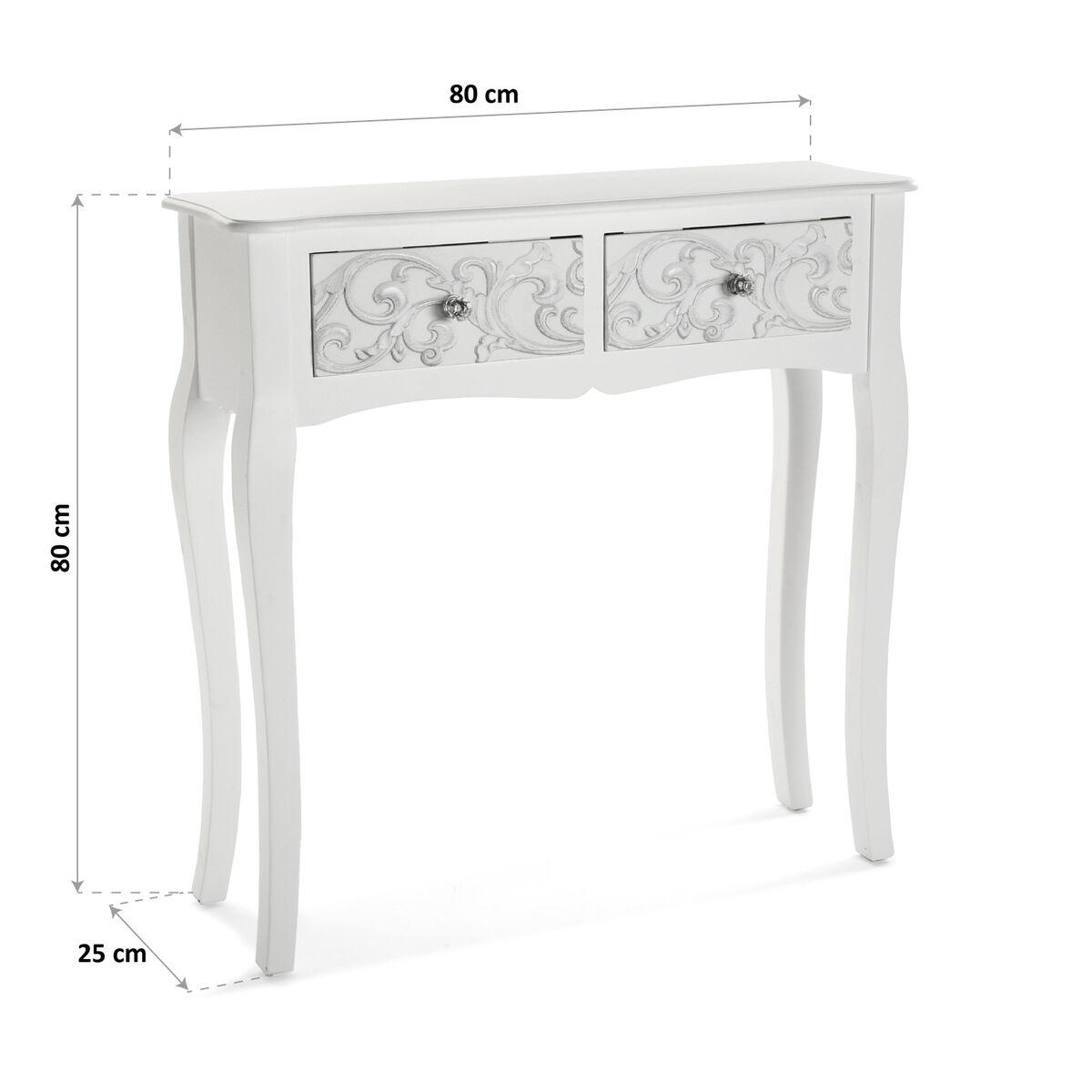 Recibidor con 2 Cajones Versa Anjali         25 x 80 x 80 cm