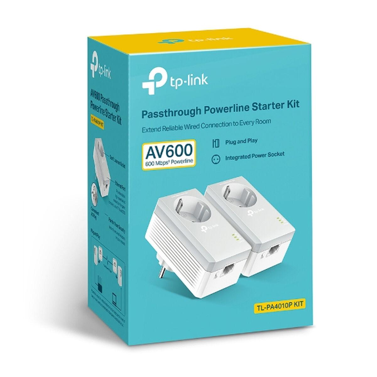 Powerline y Punto de Acceso TP-Link TL-PA4010P KIT V5 500 Mbps (2 pcs) Blanco