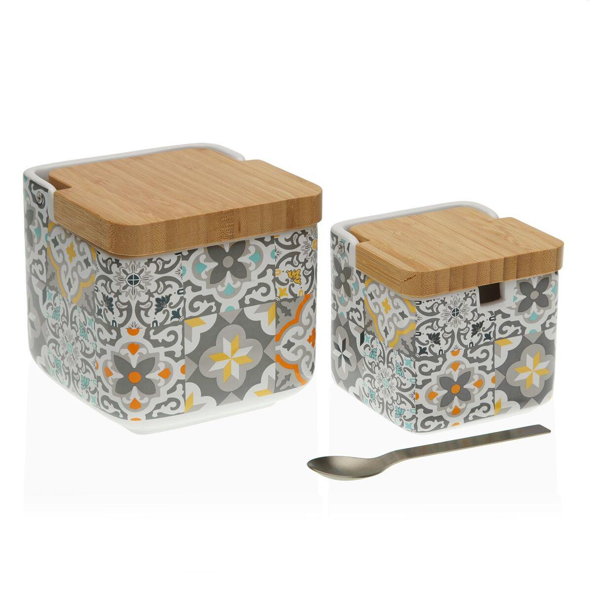 Set de Cocina Versa Alfama Cerámica 11,8 x 11,2 x 11,7 cm Salero Azucarero