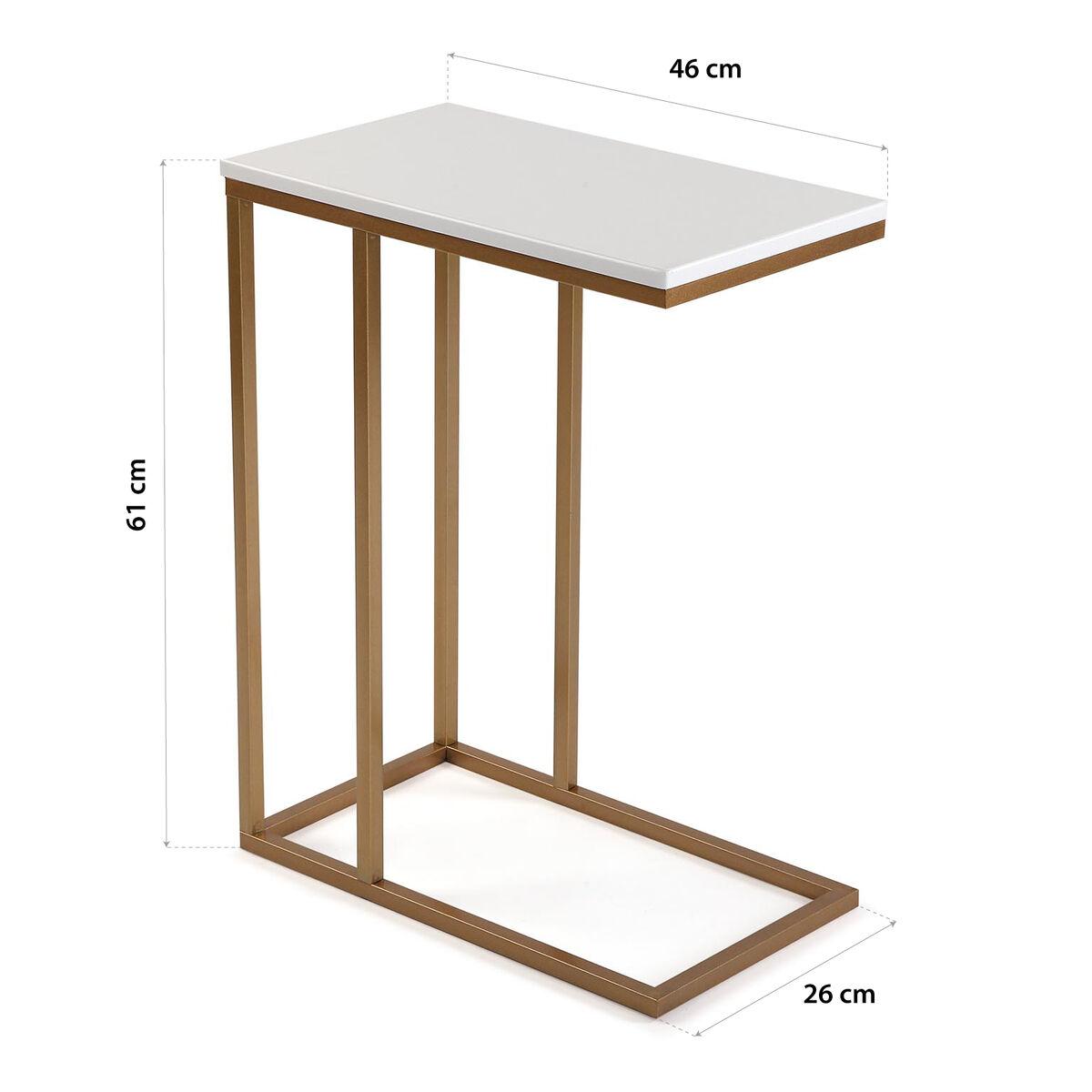 Mesa auxiliar Versa         Dorado 26 x 61 x 46 cm