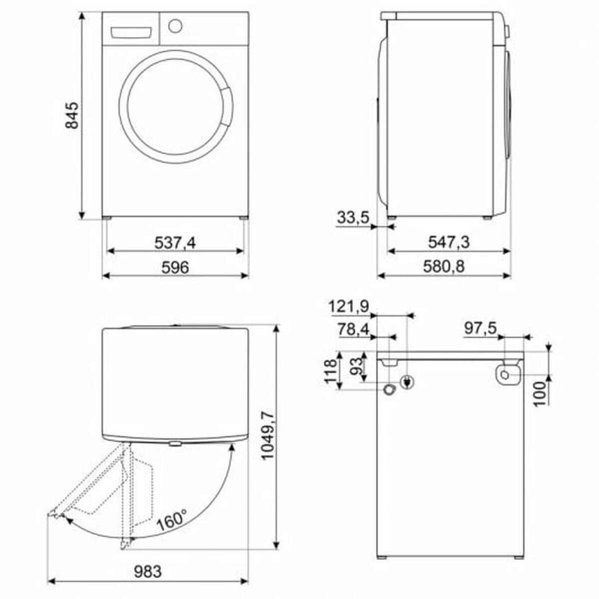 Lavadora Smeg 1400 rpm 10 kg Blanco