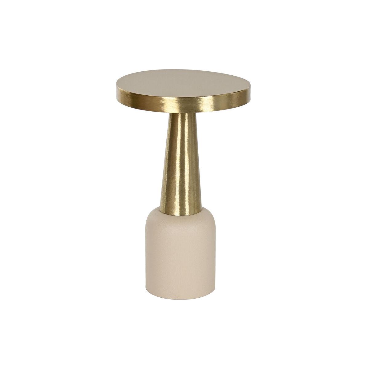 Mesa auxiliar Home ESPRIT Crema Dorado 40,5 x 40,5 x 65 cm