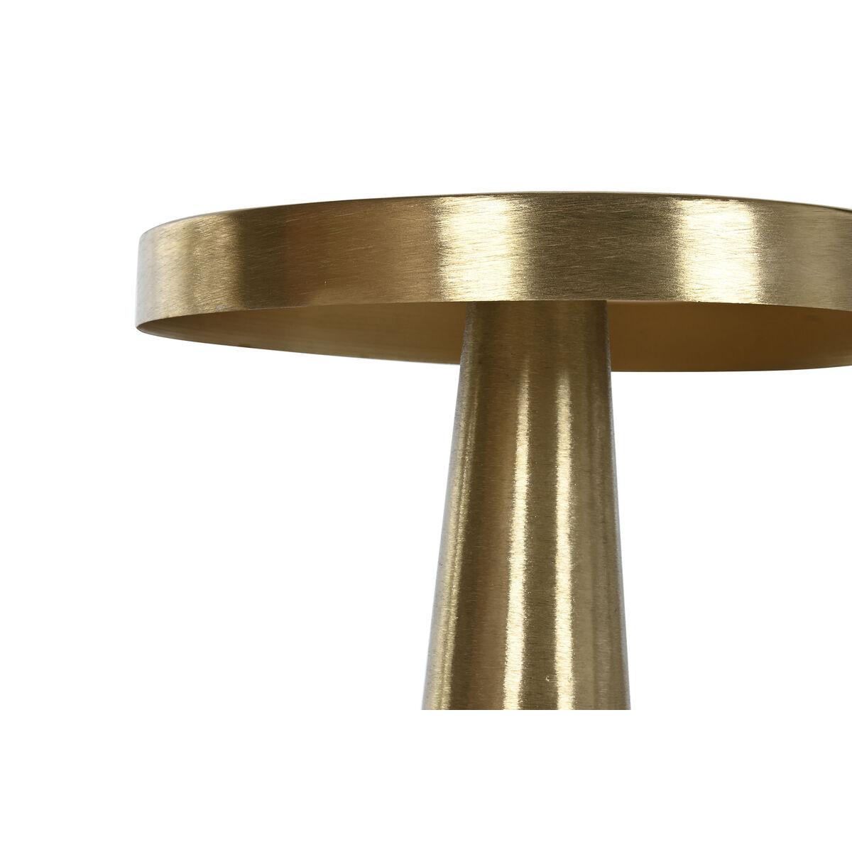 Mesa auxiliar Home ESPRIT Crema Dorado 40,5 x 40,5 x 65 cm