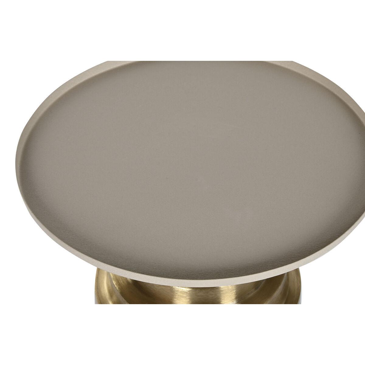 Mesa auxiliar Home ESPRIT Crema Dorado 46 x 46 x 52 cm