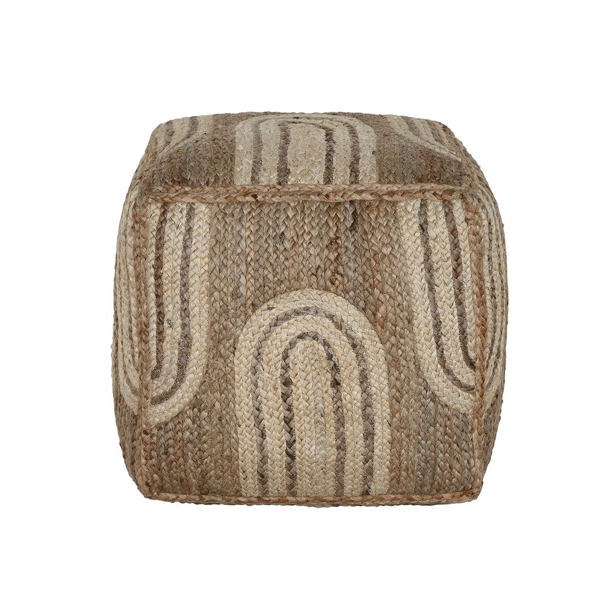Reposapiés Home ESPRIT Beige Natural 45 x 45 x 45 cm
