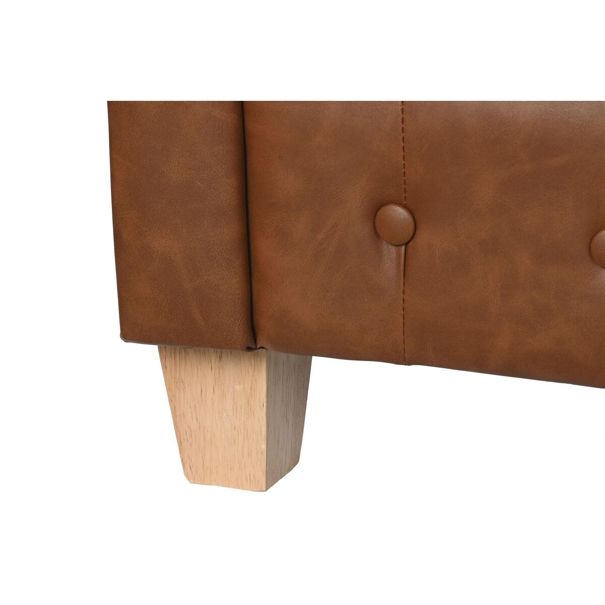 Sofá de 3 Plazas Home ESPRIT Marrón Natural Vintage 218 X 78 X 70 cm