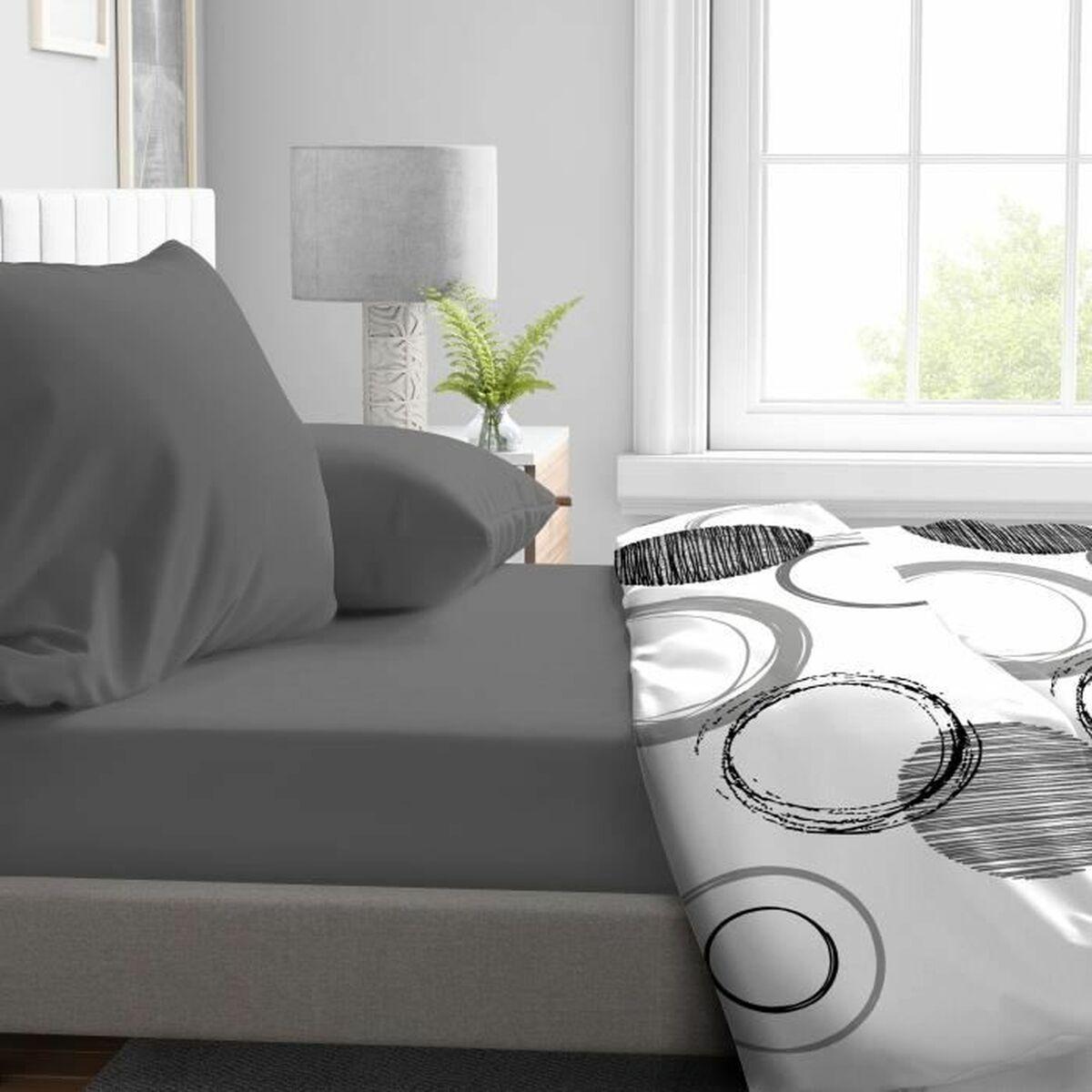 Sábana Bajera Ajustable HOME LINGE PASSION HP71774 Gris Antracita 180 x 200 + 30 cm