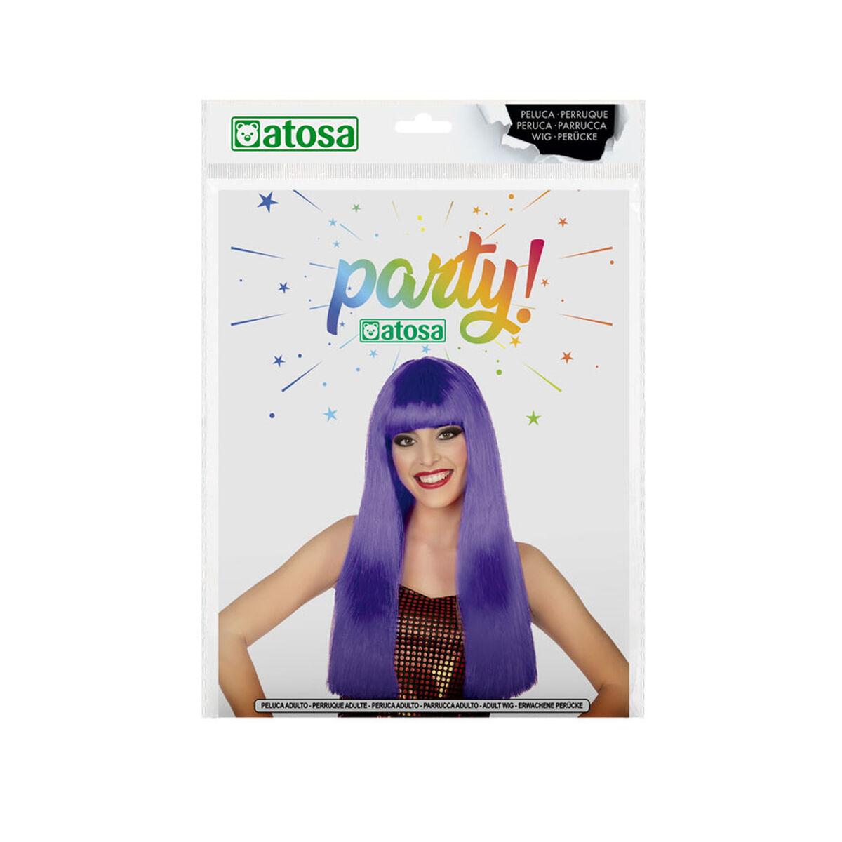 Peluca de Cabello Largo Morado