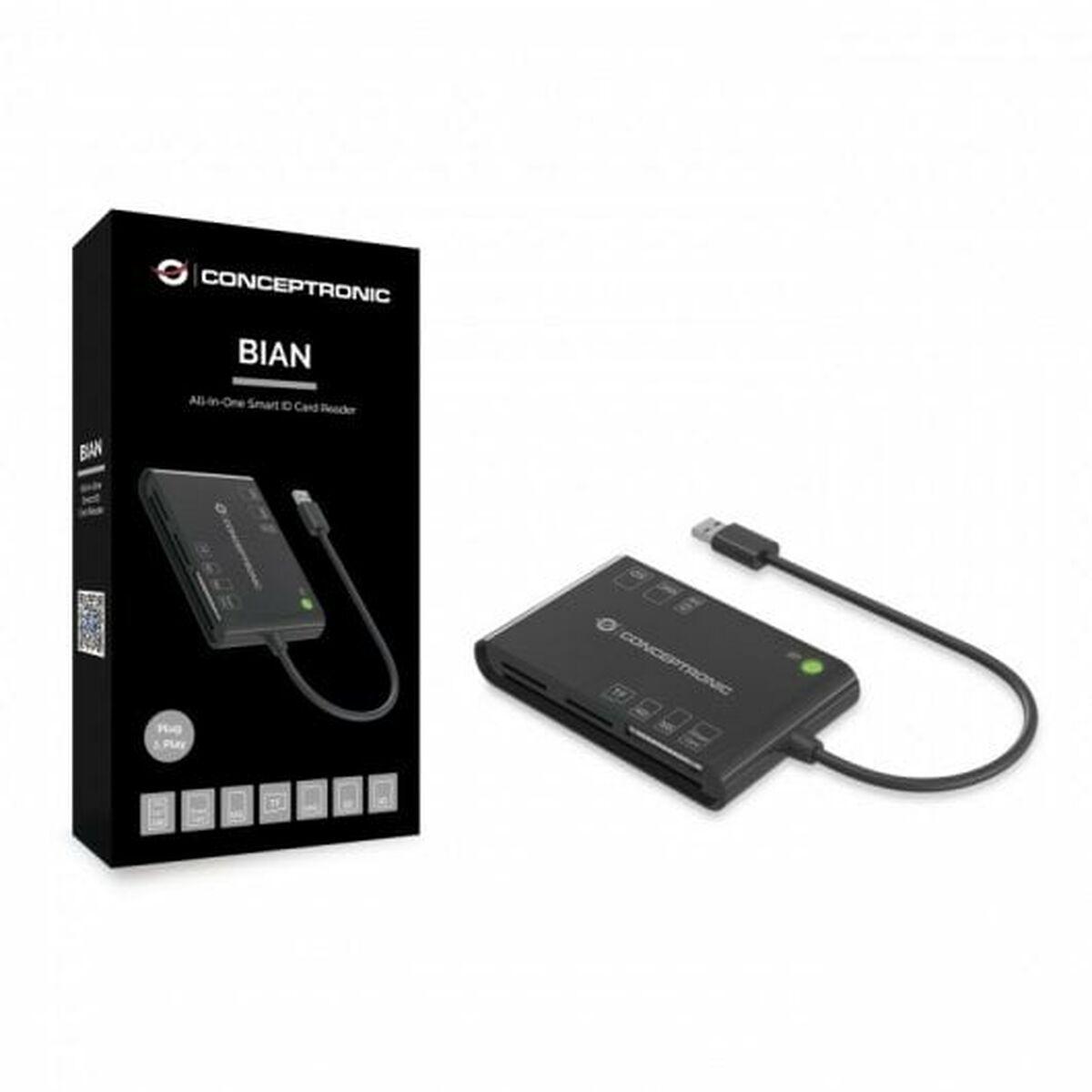 Lector de Tarjetas Externo Conceptronic Negro