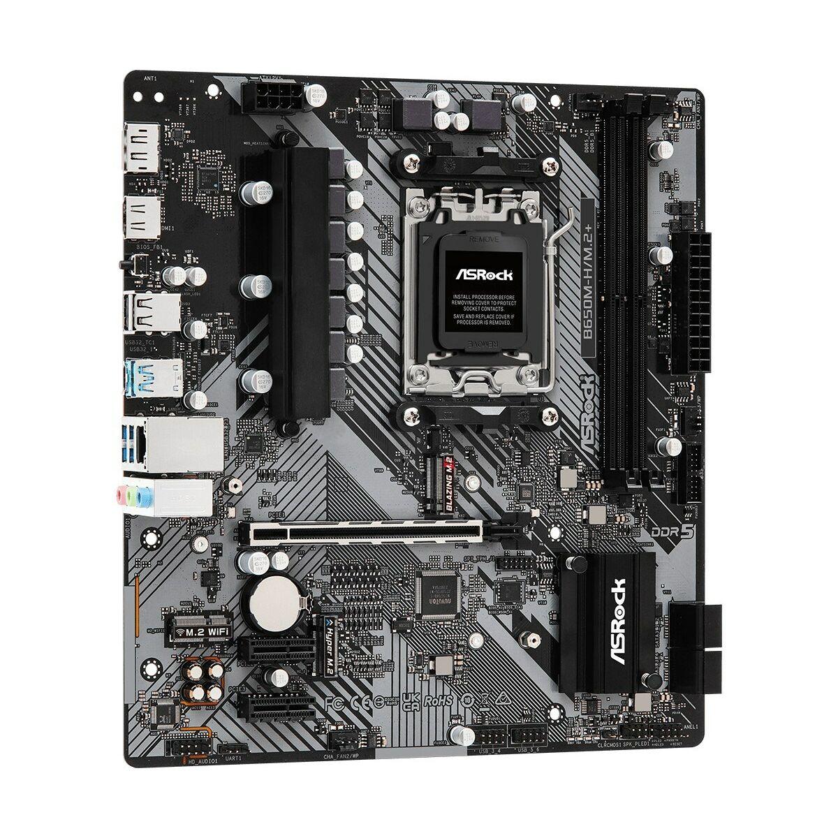 Placa Base ASRock B650M-H/M.2+ AMD AM5 AMD AMD B650