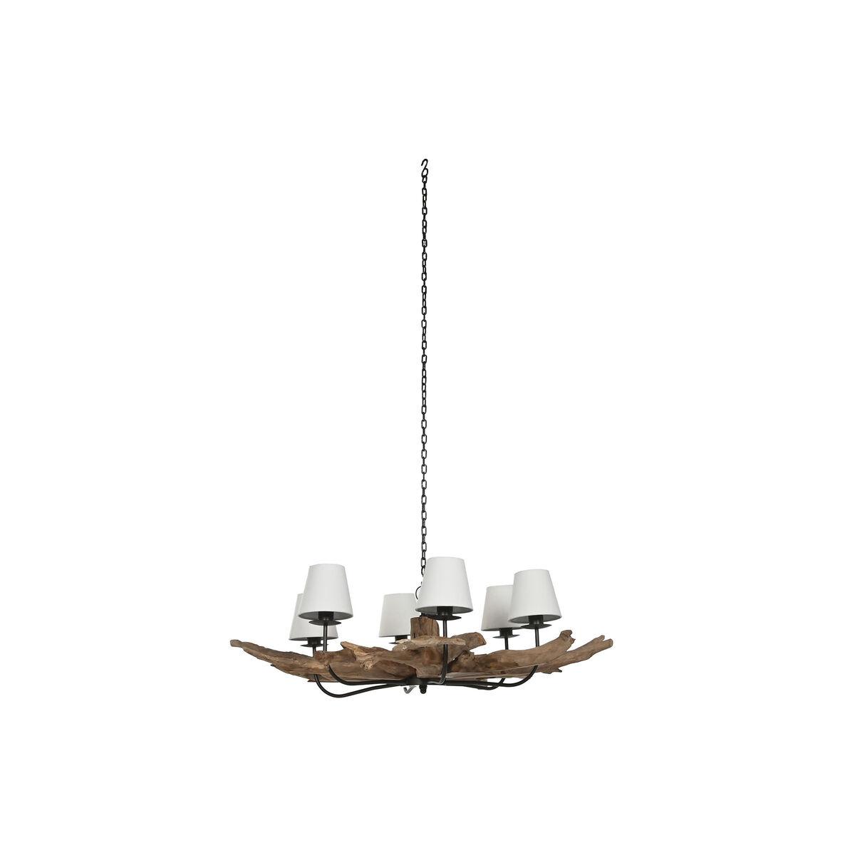 Lámpara de Techo Home ESPRIT Hierro madera de teca 130 X 130 X 35 cm