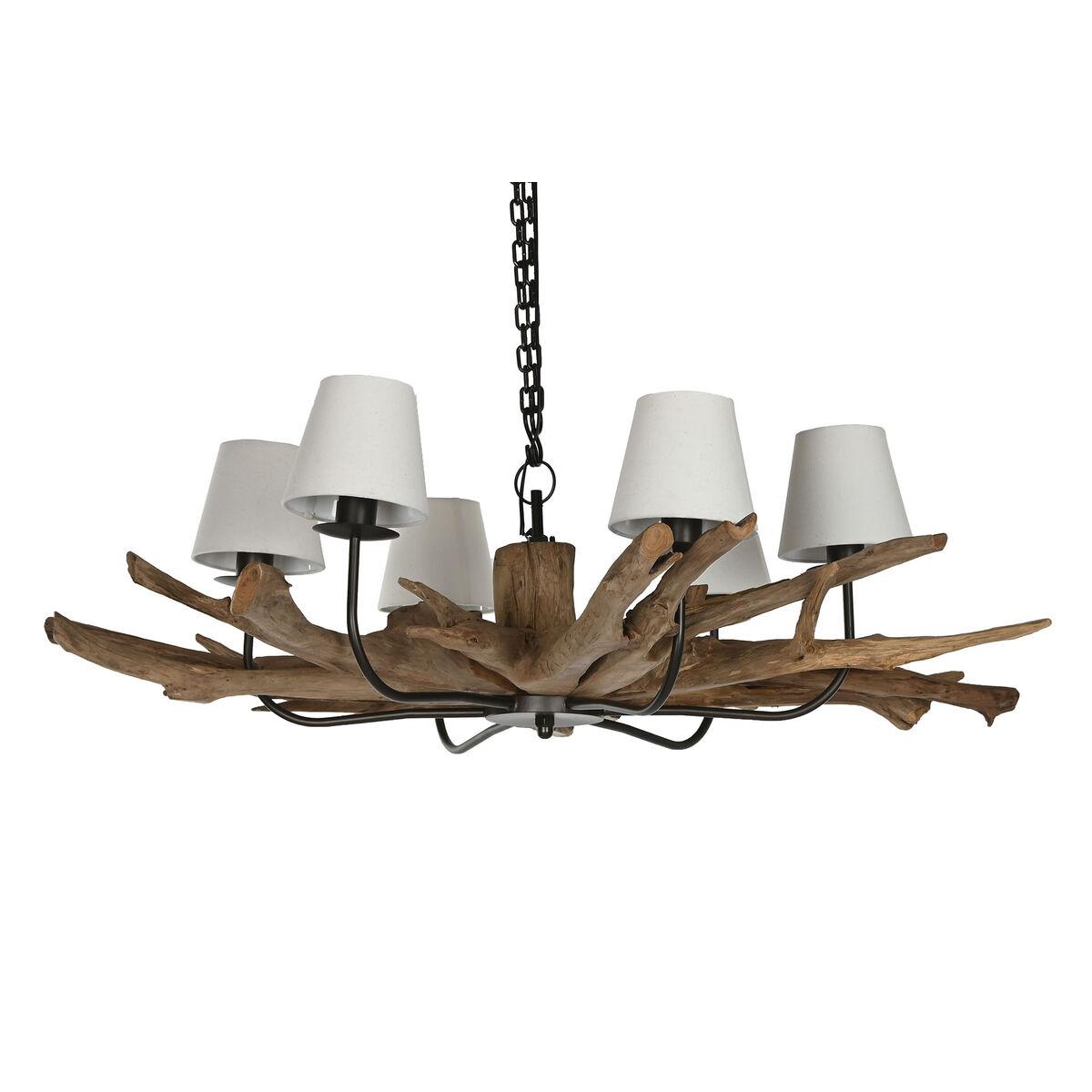 Lámpara de Techo Home ESPRIT Hierro madera de teca 130 X 130 X 35 cm