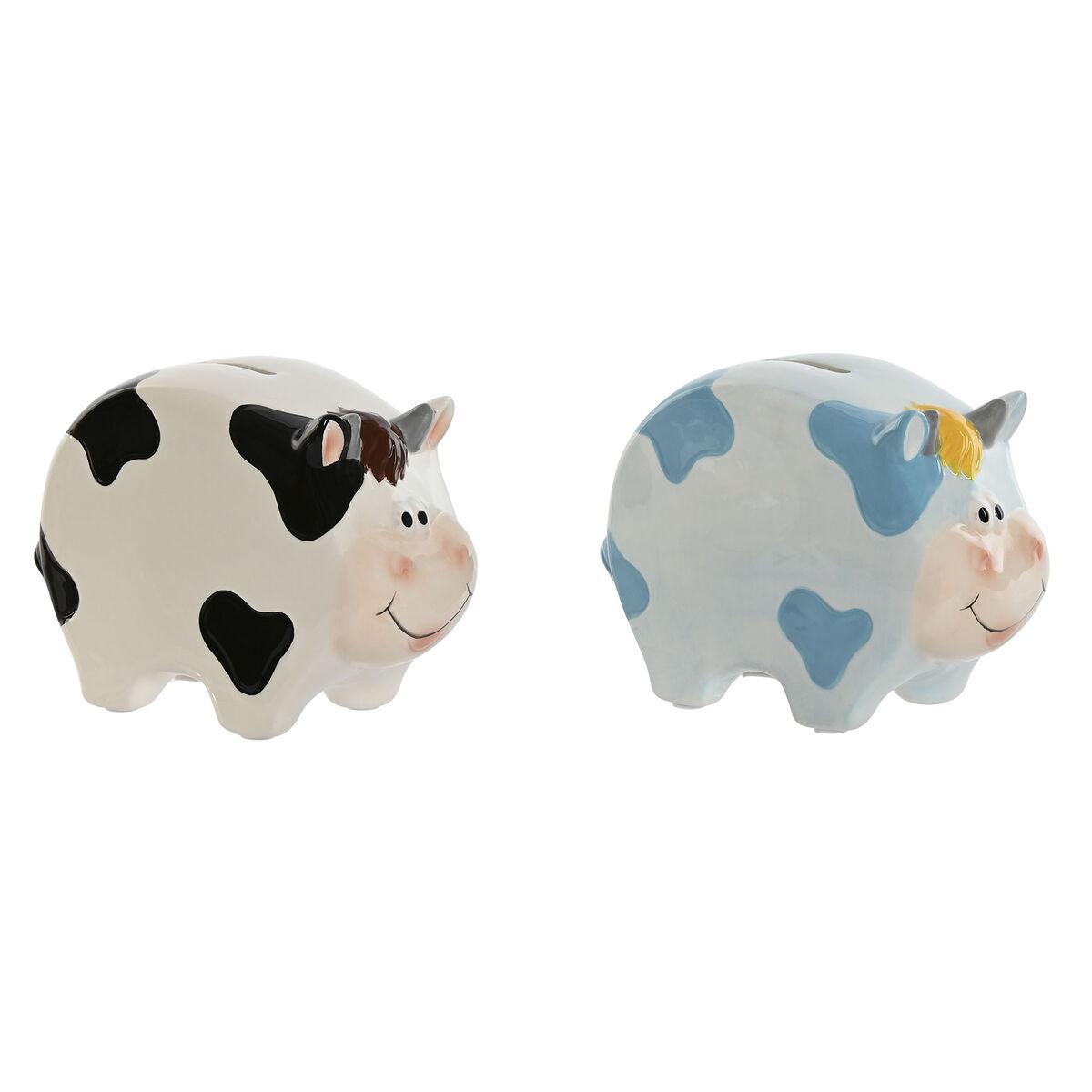 Hucha Home ESPRIT Dolomita Vaca 16 X 7,5 X 12,5 cm (2 Unidades)