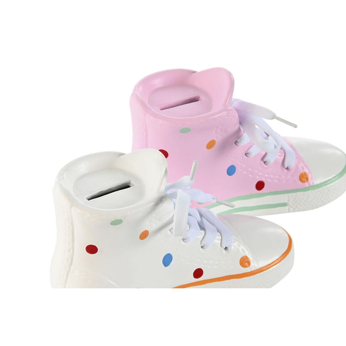 Hucha Home ESPRIT Gres Zapatilla 18 X 7 X 10 cm (2 Unidades)