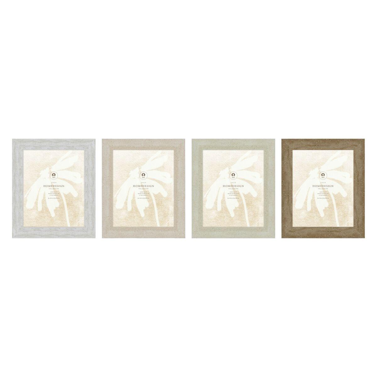 Marco de Fotos Home ESPRIT Blanco Beige Cristal Poliestireno Mármol Escandinavo 26 x 2 x 31 cm (4 Unidades)