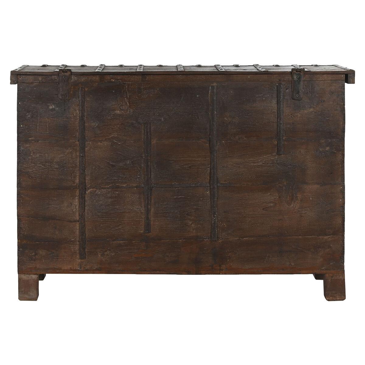 Arcón Home ESPRIT Marrón Hierro madera de teca 137 x 44 x 98 cm