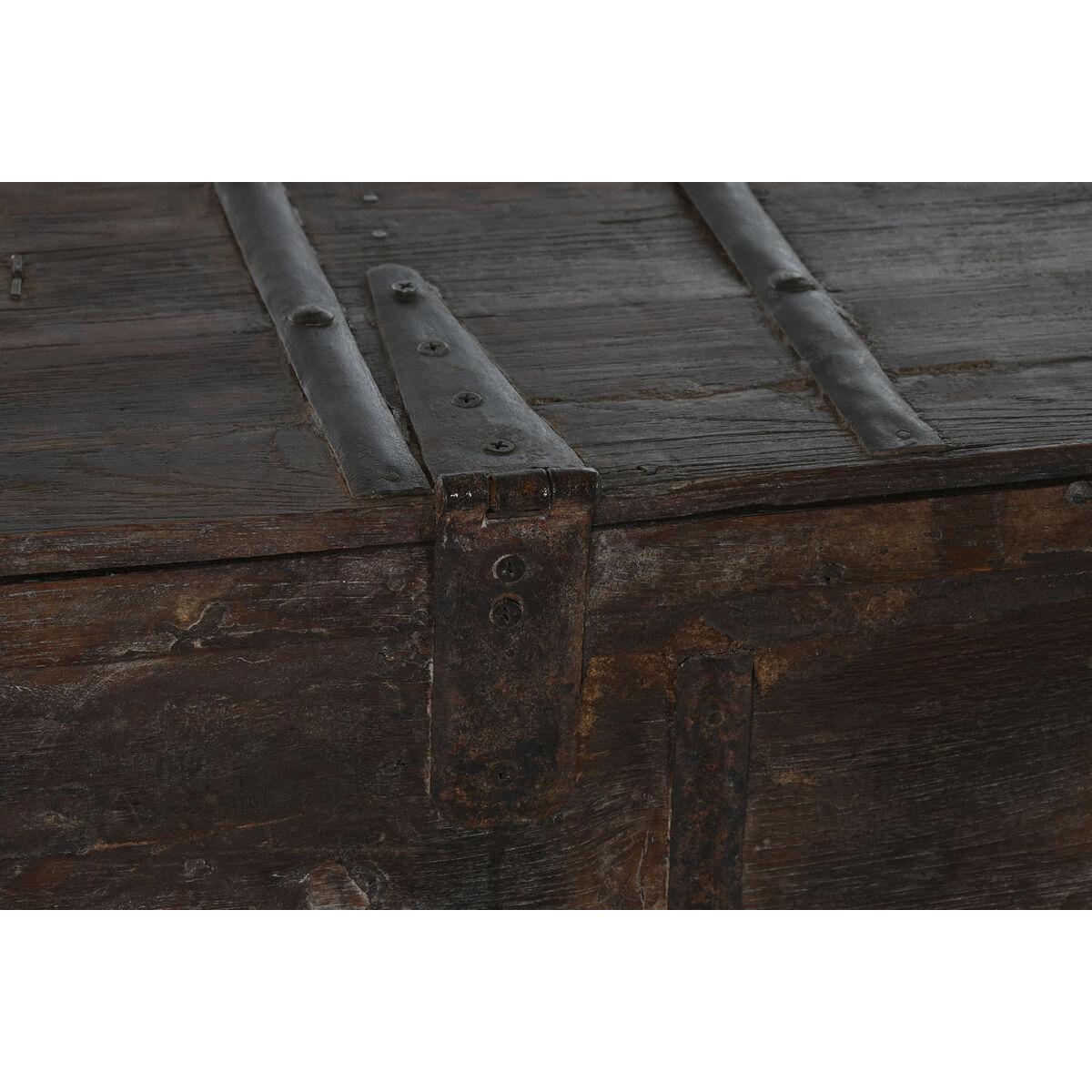 Arcón Home ESPRIT Marrón Hierro madera de teca 137 x 44 x 98 cm