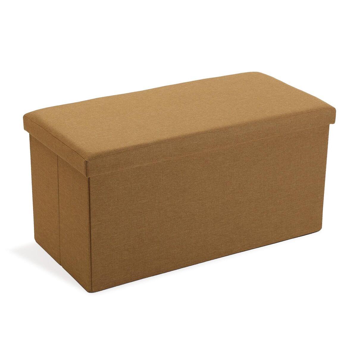 Baúl Desmontable Versa Mostaza Madera MDF 38 x 37,5 x 76,5 cm