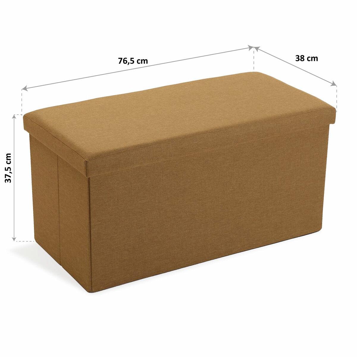 Baúl Desmontable Versa Mostaza Madera MDF 38 x 37,5 x 76,5 cm