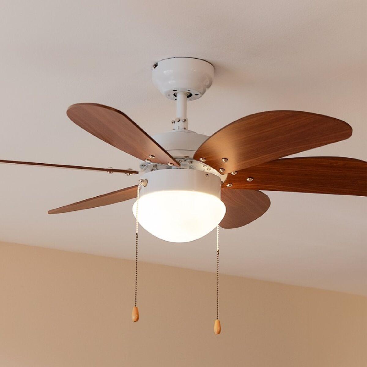 Ventilador de Techo con Luz Cecotec EnergySilence Aero 365 Blanco Madera 50 W