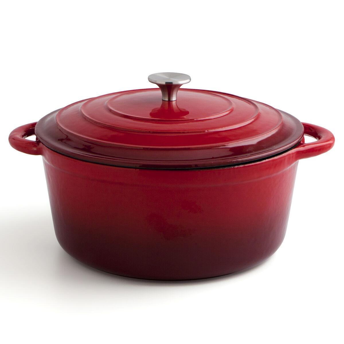 Cacerola Con Tapa Bidasoa Fierro Rojo Ø 28 cm 6 L (2 Unidades)