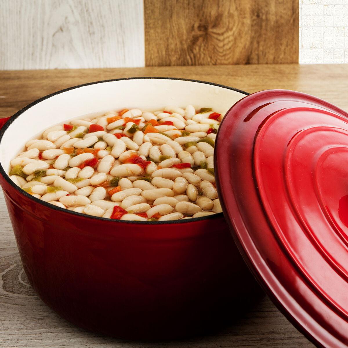 Cacerola Con Tapa Bidasoa Fierro Rojo Ø 28 cm 6 L (2 Unidades)