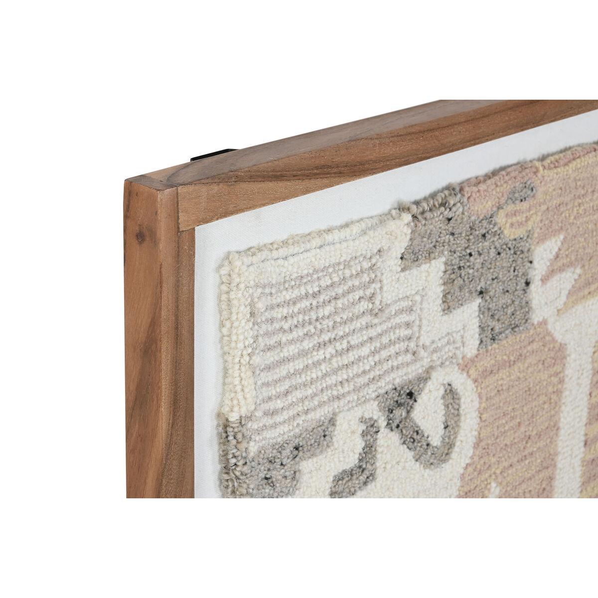 Cuadro Home ESPRIT Marrón Beige Abstracto Indio 75 x 3 x 105 cm (2 Unidades)