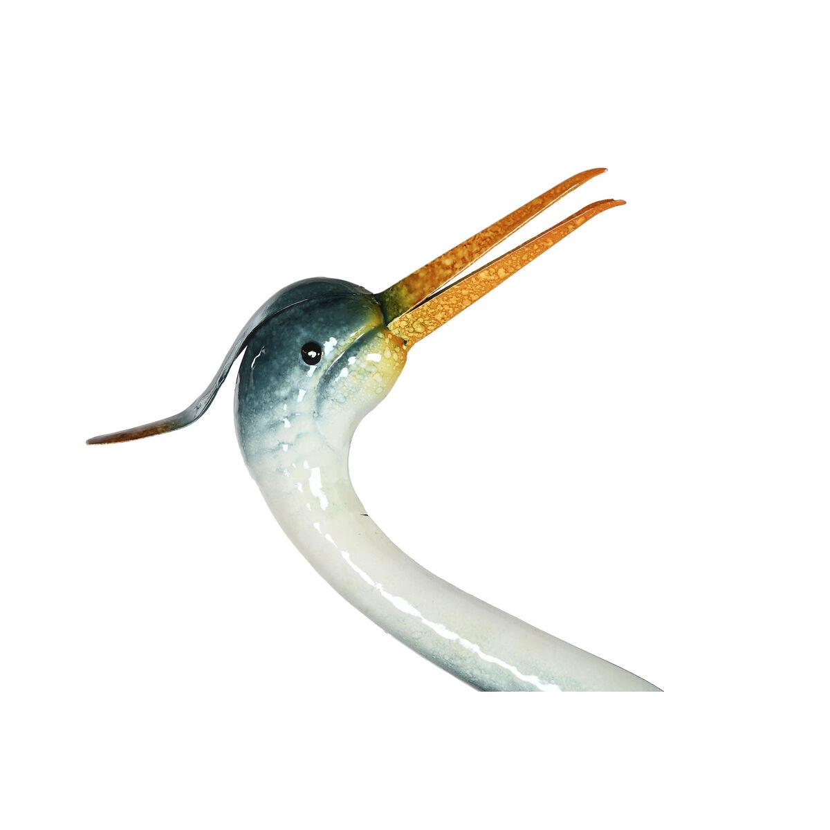 Figura Decorativa Home ESPRIT Amarillo Azul Blanco Oriental Garza 41 X 18,5 X 104,5 cm (2 Unidades)