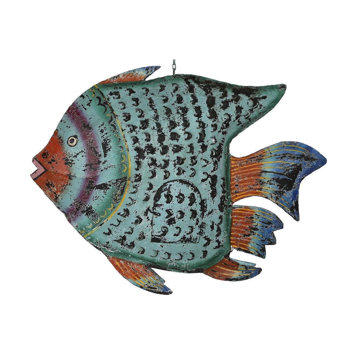 Figura Decorativa Home ESPRIT Multicolor Pez 108 X 16 X 80 cm