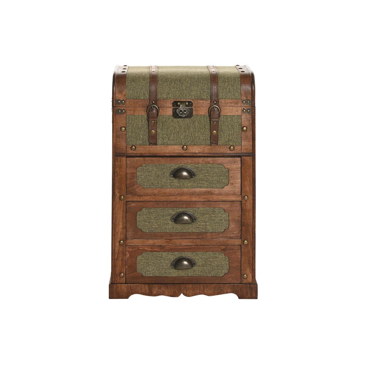 Cajonera Home ESPRIT Verde Multicolor Tropical 45 x 35 x 71,5 cm
