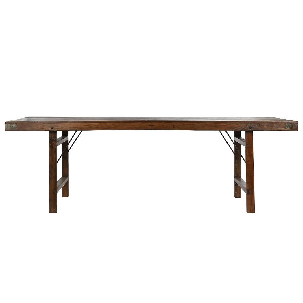Mesa Plegable Home ESPRIT Natural Madera Reciclada 240 x 90 x 77 cm