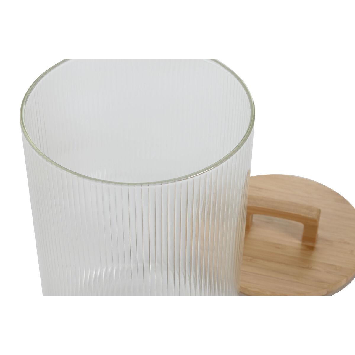 Bote Home ESPRIT Transparente Bambú Cristal 4 L