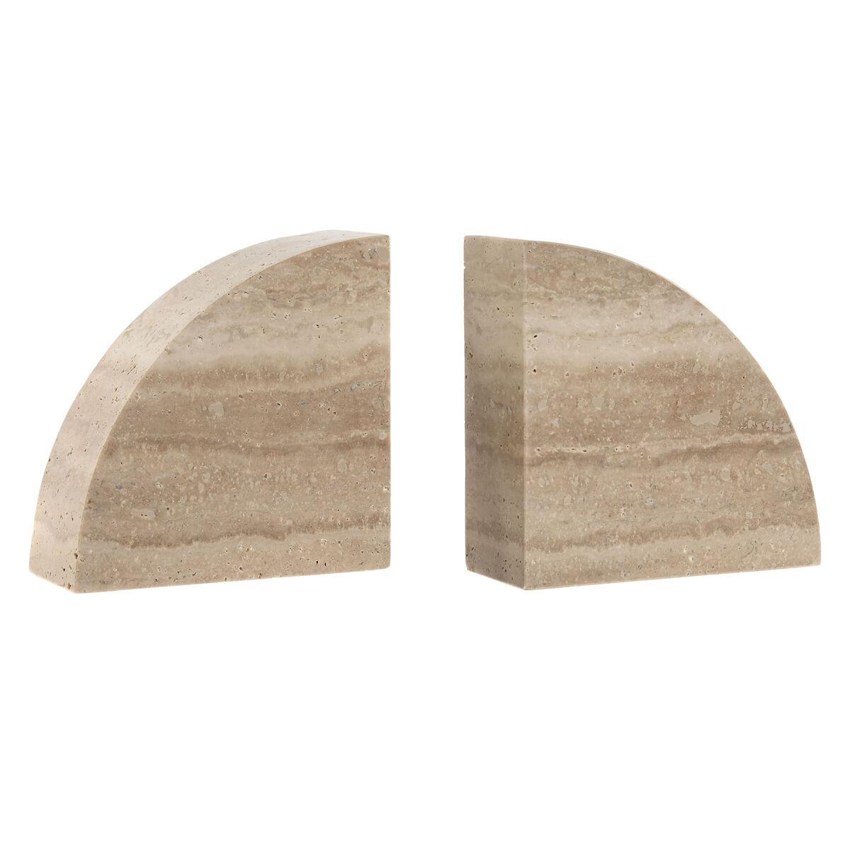 Sujetalibros Home ESPRIT Marrón Mármol 24,5 X 5 X 12,3 cm