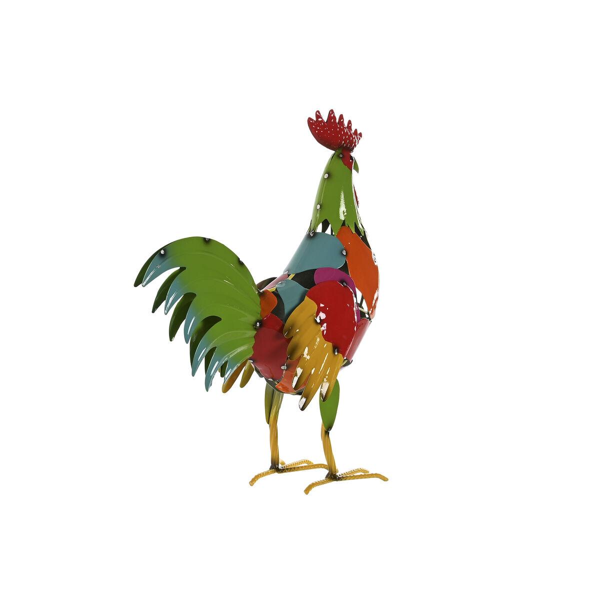 Figura Decorativa Home ESPRIT Multicolor Gallo 37 X 15,5 X 44,5 cm (2 Unidades)