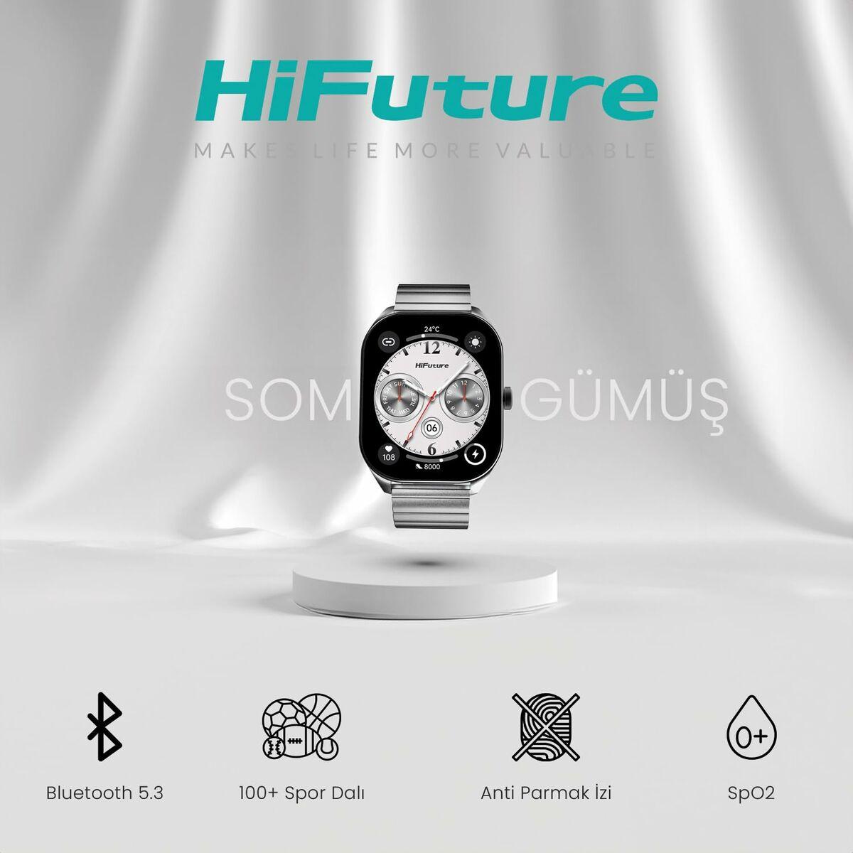 Smartwatch HiFuture FUTUREFIT APEX SILVER Plateado 40 mm