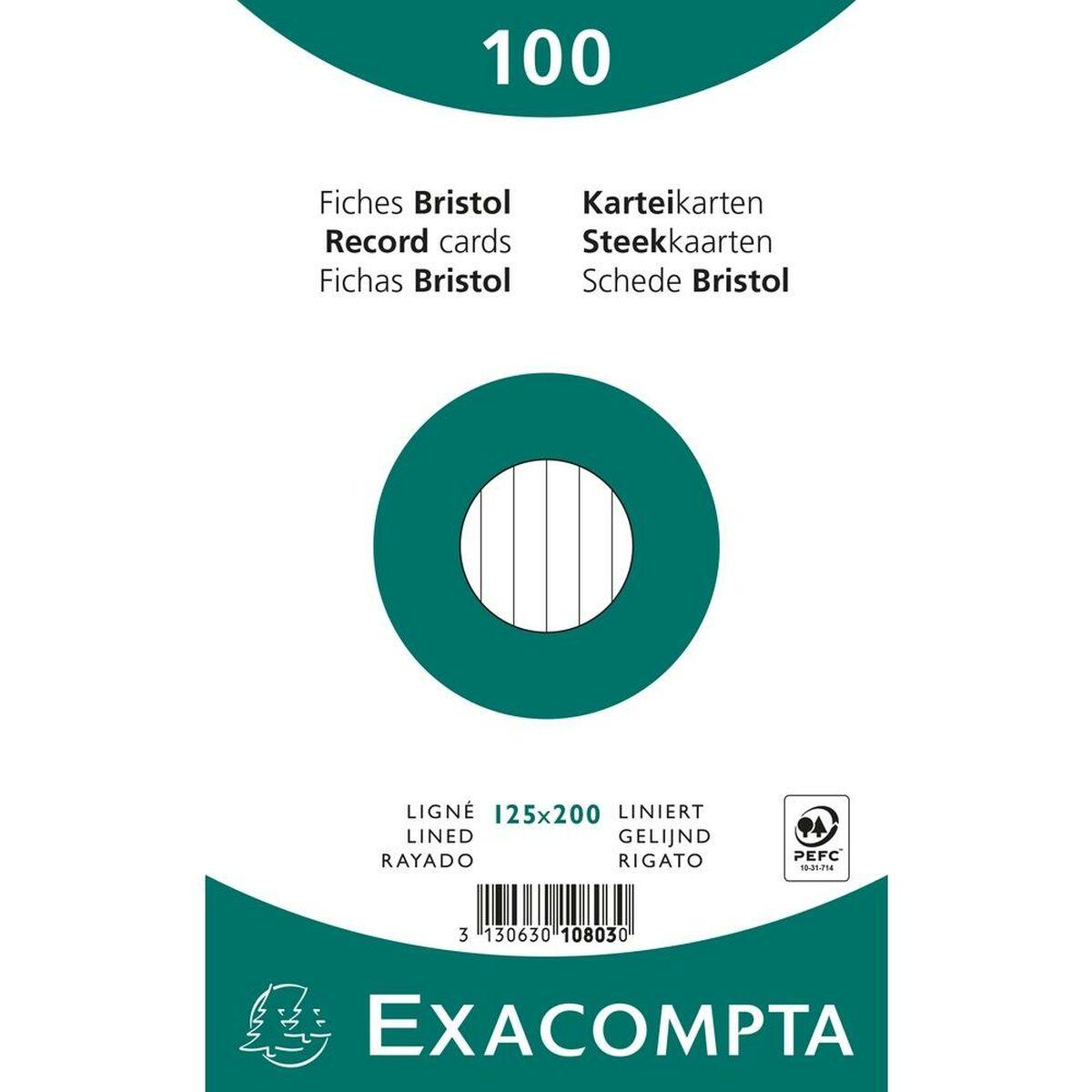 Cartulinas Exacompta Blanco 12,5 x 20 cm (12 Unidades)