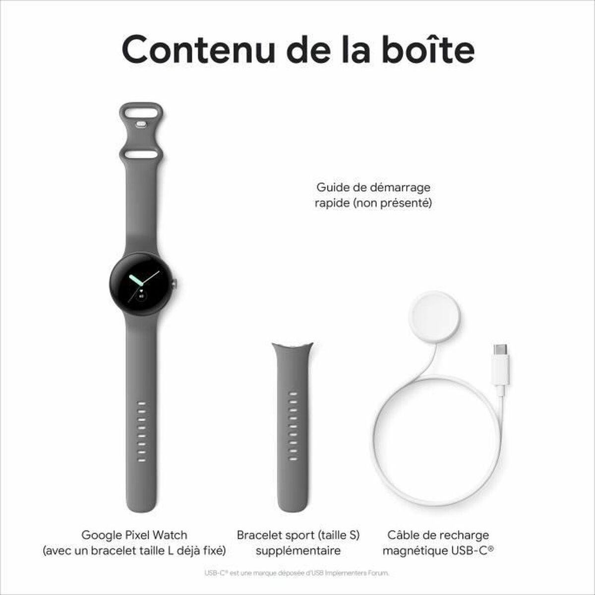 Smartwatch Google Pixel Watch GA04300 Negro mate 1,2