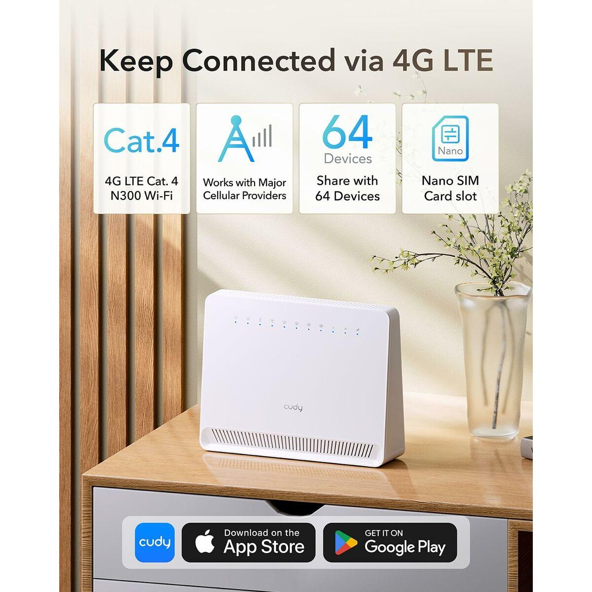 Router Cudy LT400E_EU Blanco RJ45 Wi-Fi 4
