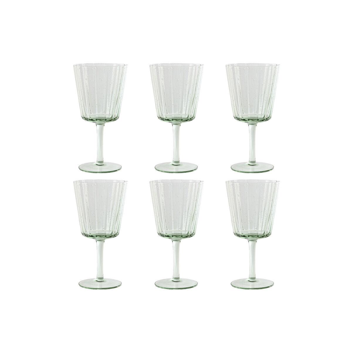 Set de Copas Home ESPRIT Verde Cristal 285 ml 8,4 x 8,4 x 16,4 cm (6 Unidades)