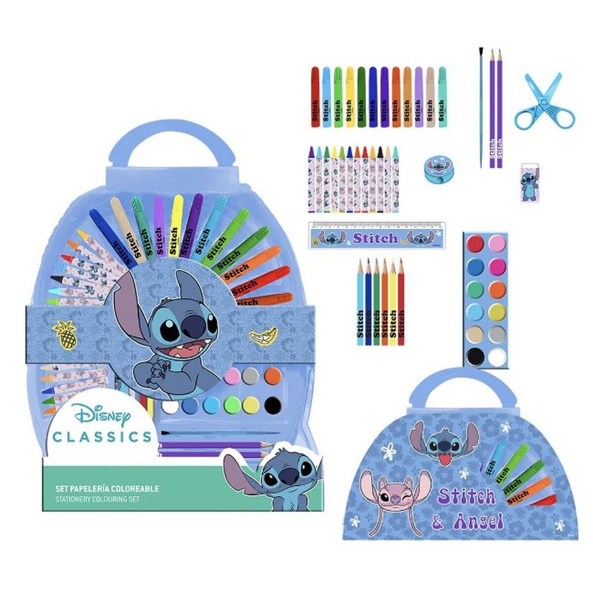 Set de Papelería Stitch Azul Maletín
