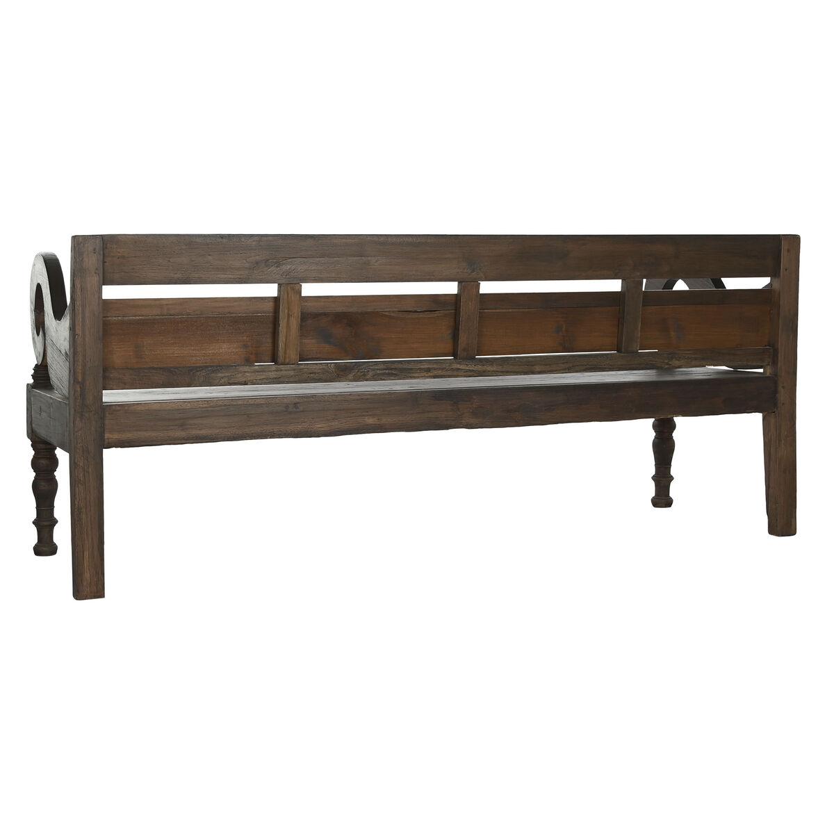 Banco Home ESPRIT Marrón oscuro madera de teca 196 x 68 x 82 cm