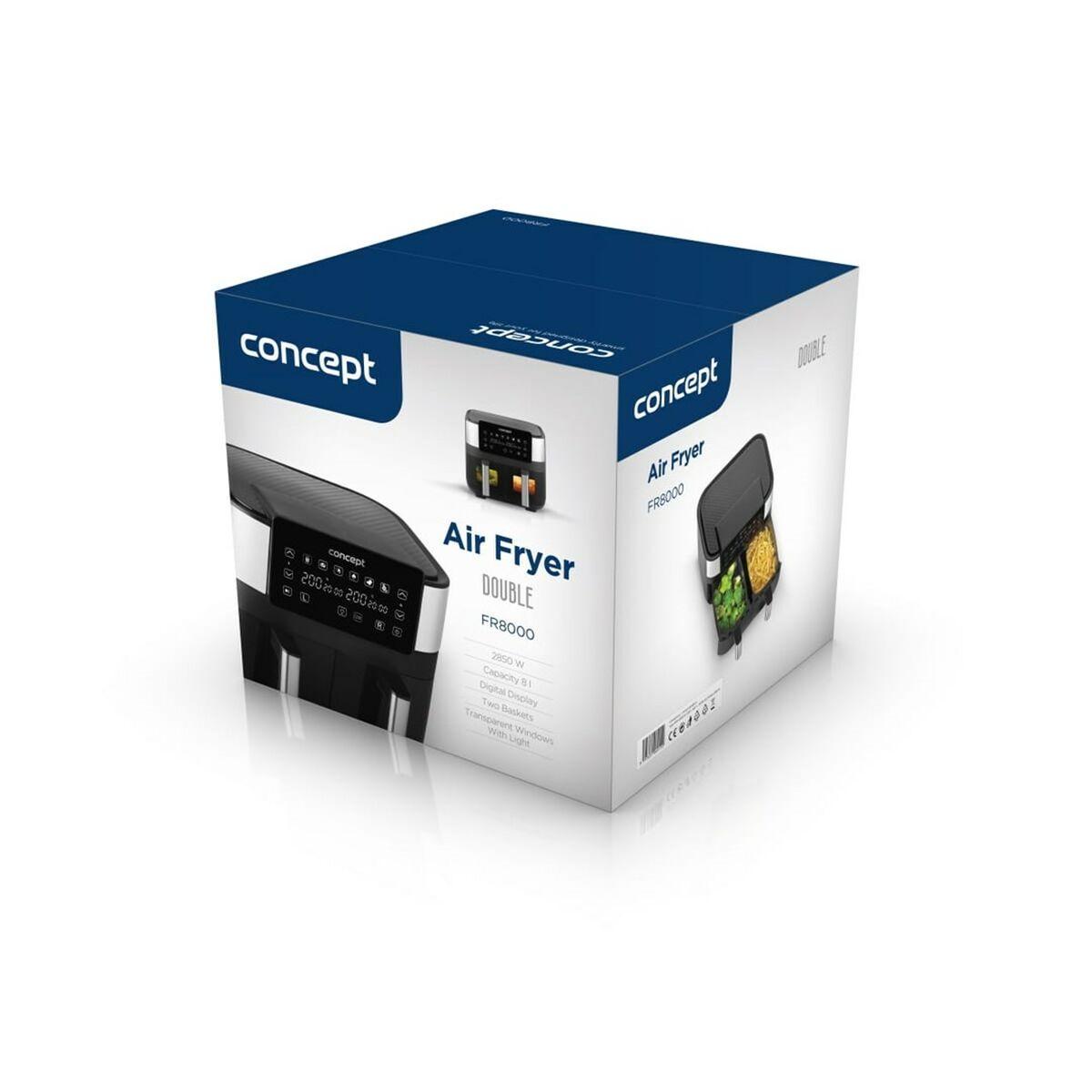 Freidora de Aire Concept FR8000 Negro Plateado 2850 W 8 L
