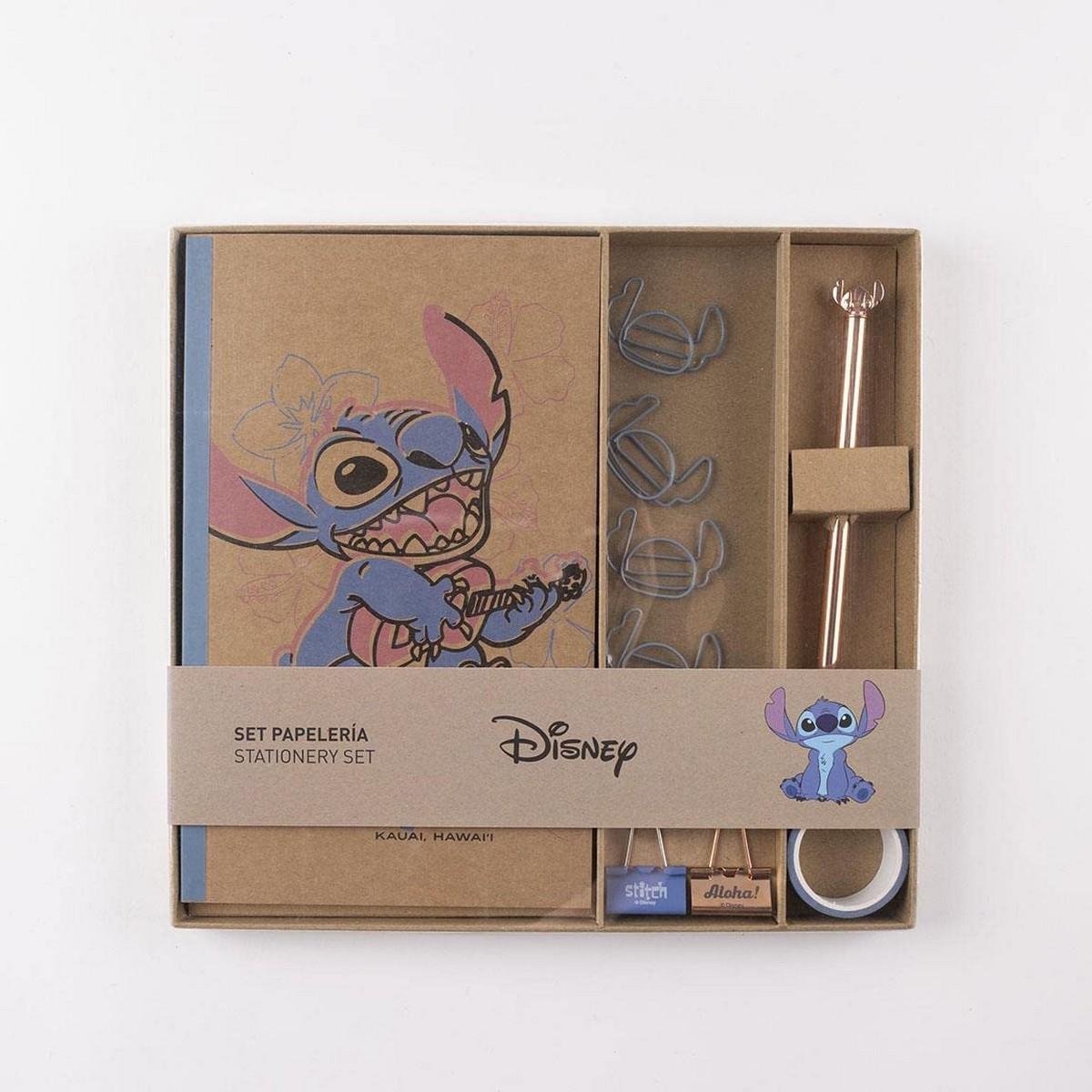 Set de Papelería Stitch Azul 10 Piezas (6 Piezas)